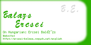 balazs ercsei business card